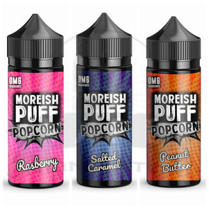 Moreish Puff Popcorn Range Shortfill 100ml E-Liquid