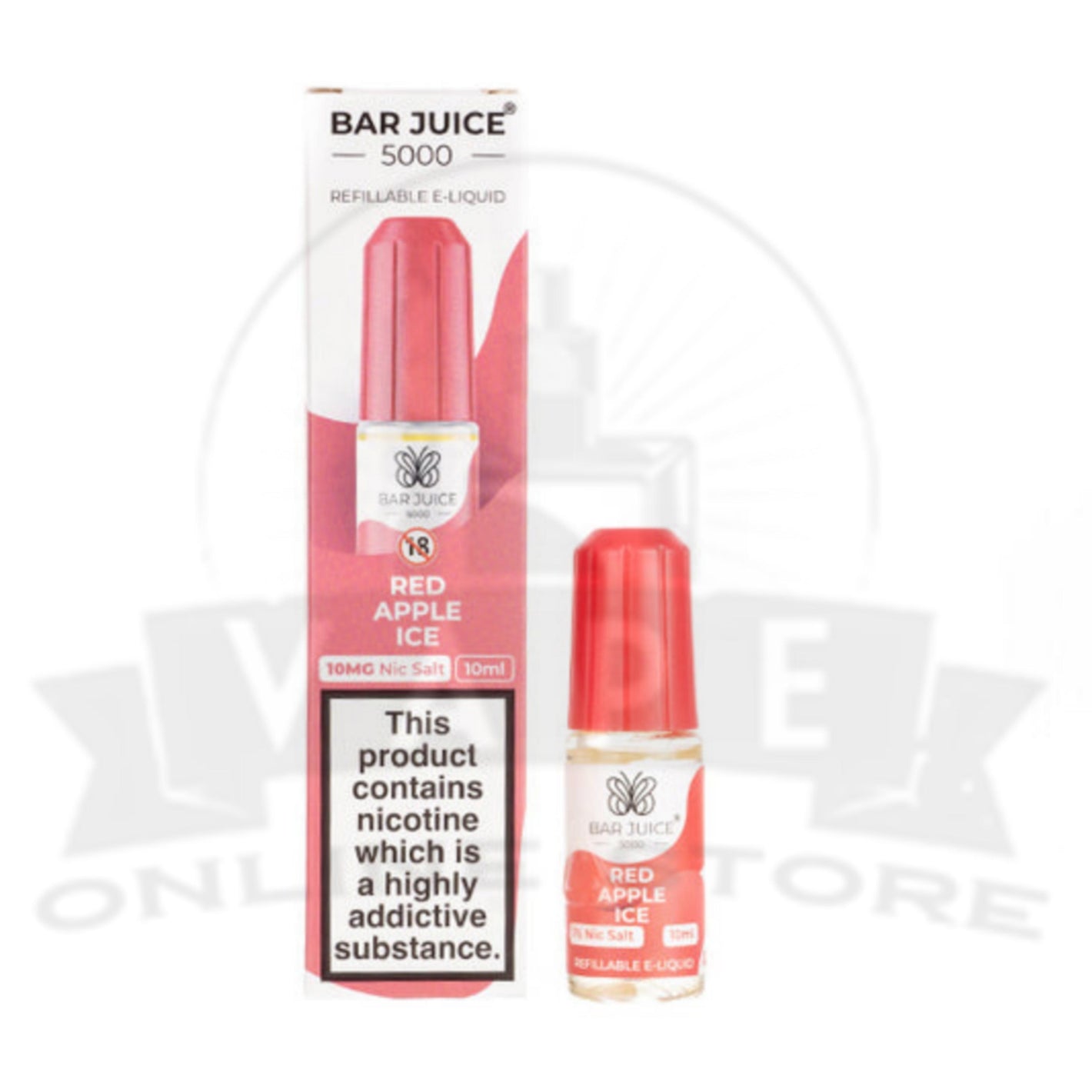 Red Apple Ice Bar Juice 5000 Nic Salt E-Liquid | 4 for £10