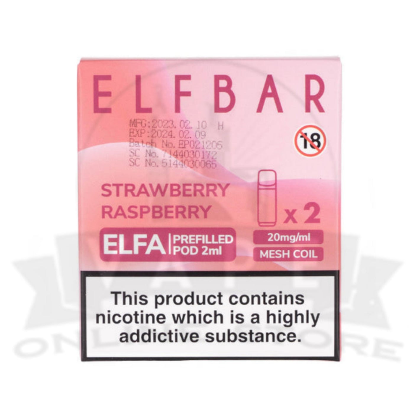 Strawberry Raspberry Elfa Pre-filled Pods By Elf Bar